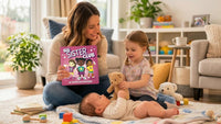 WELCOME TO THE BIG SISTER CLUB BOARD BOOK, STICKER BADGES, AND A REWARD CHART