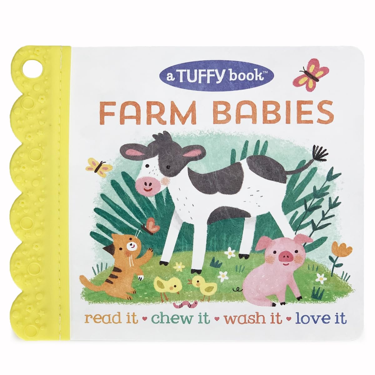 TUFFY BOOK: FARM BABIES WASHABLE, CHEWABLE,  INDESTRUCTIBLE TEETHING BOOK