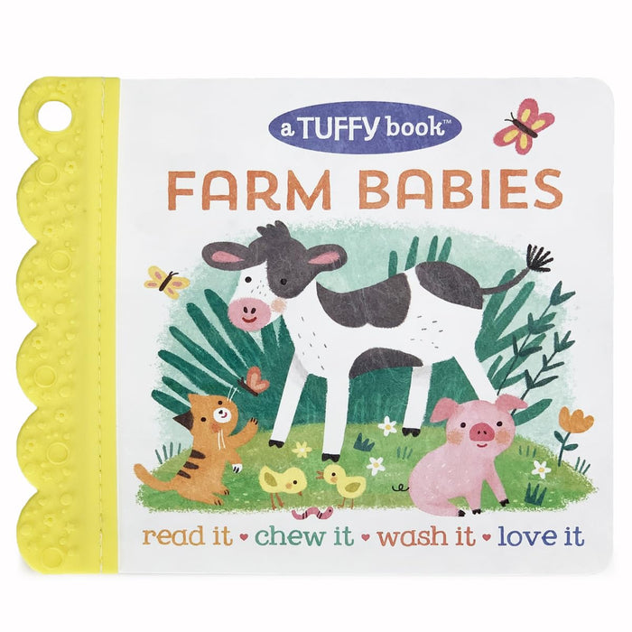 TUFFY BOOK: FARM BABIES WASHABLE, CHEWABLE,  INDESTRUCTIBLE TEETHING BOOK