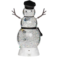 CONFETTI LITES LIGHTED SWIRL POLICE SNOWMAN WITH HAT & FLASHLIGHT