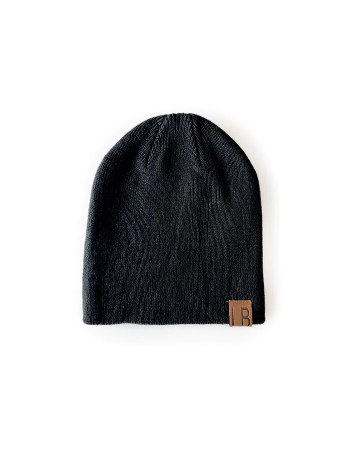 LITTLE BIPSY: KNIT BEANIE - BLACK