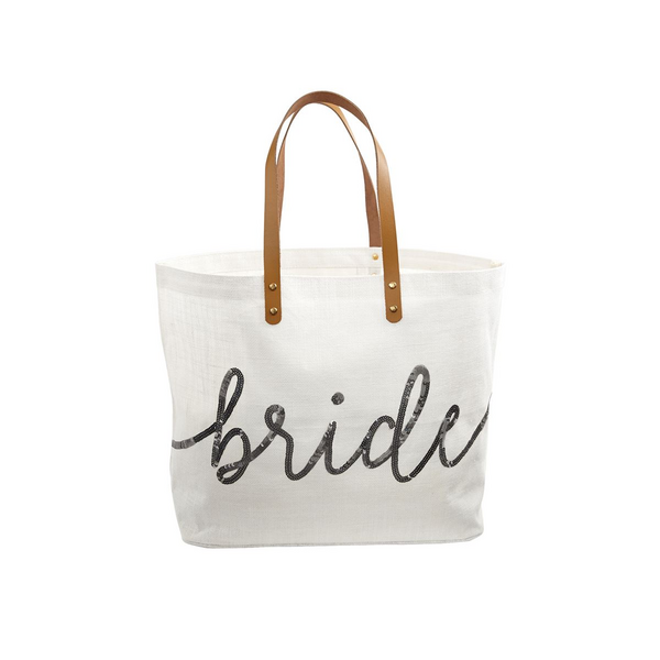 MUD PIE: SILVER SEQUIN BRIDE TOTE