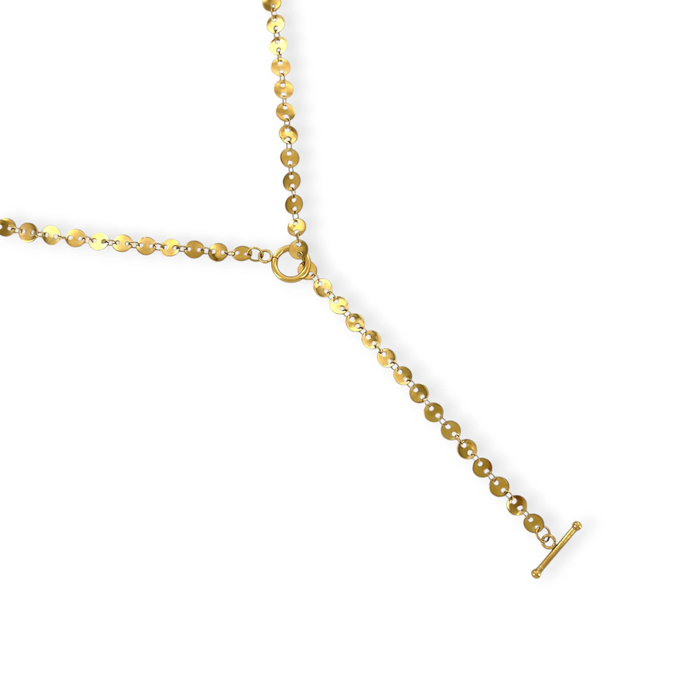WATER RESISTANT SEQUIN CHAIN NECKLACE