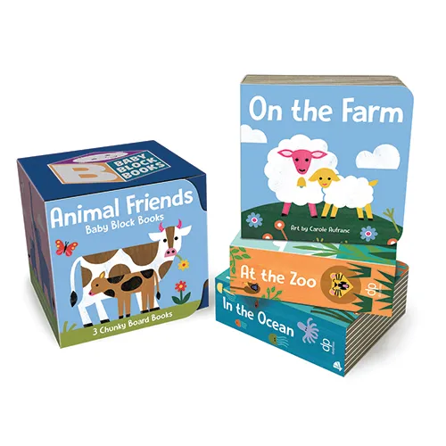 BABY BLOCK BOARD BOOKS SET: ANIMAL FRIENDS