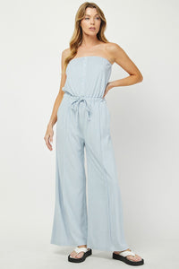 *PREORDER* NEEDII: SLEEVELESS TERRY CLOTH JUMPSUIT - LIGHT BLUE