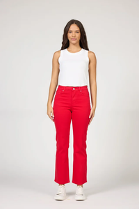 DEAR JOHN: ANIKA MID RISE STRAIGHT LEG JEAN - SALSA