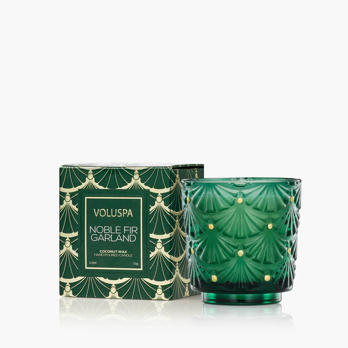 VOLUSPA: NOBLE FIR GARLAND PEDESTAL CANDLE
