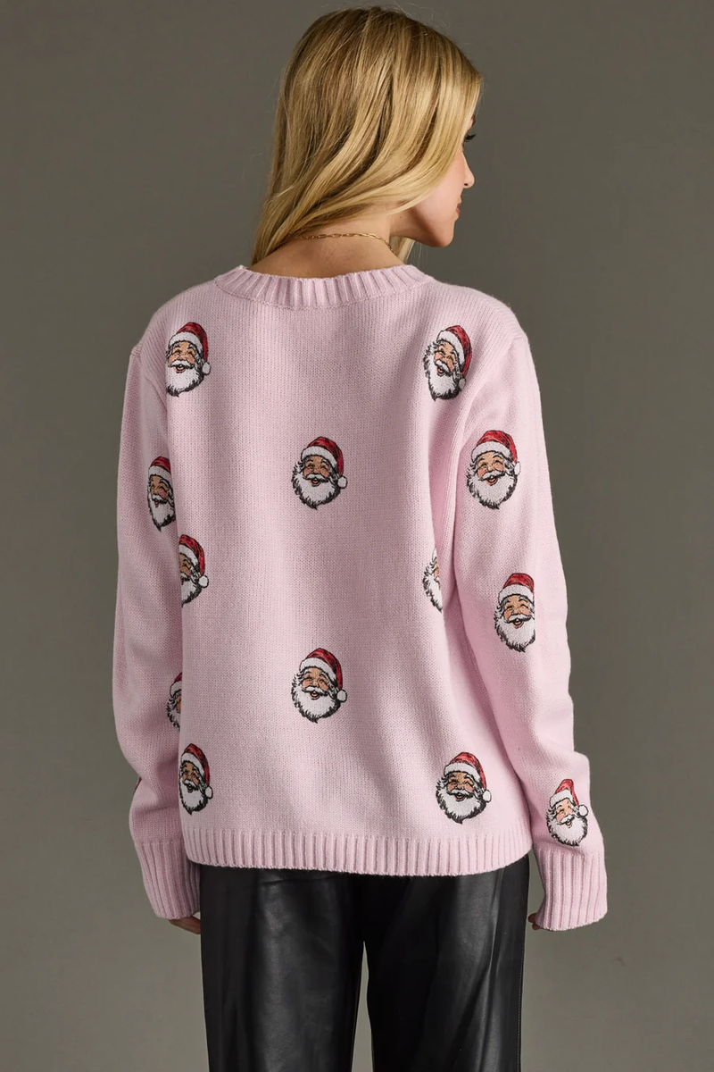 PANACHE: SANTA SWEATER - PINK