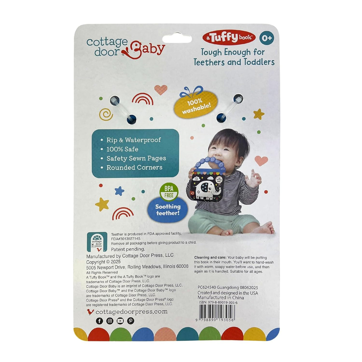 TUFFY BOOK: LOOK, LOOK, BABY! RHYME TIME HIGH CONTRAST WASHABLE, CHEWABLE,  INDESTRUCTIBLE TEETHING BOOK