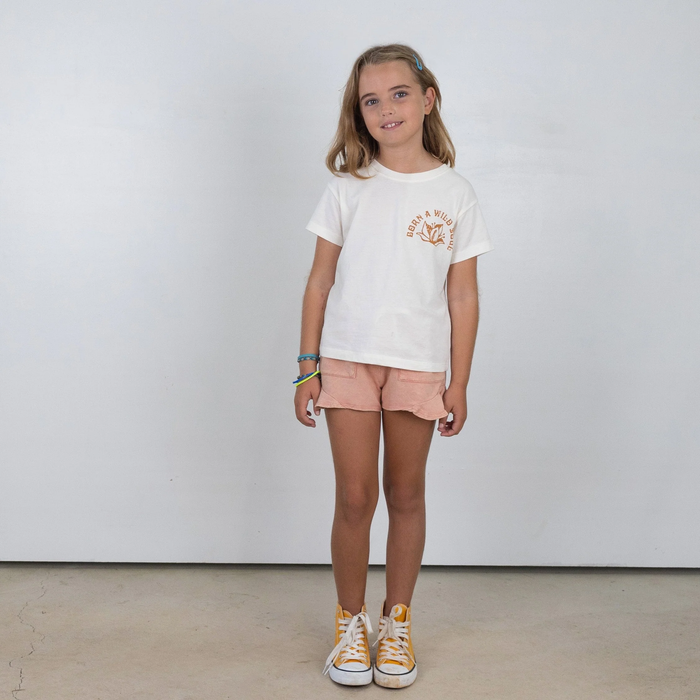 TINY WHALES: WILD SOUL COTTON JERSEY BOXY TEE - NATURAL
