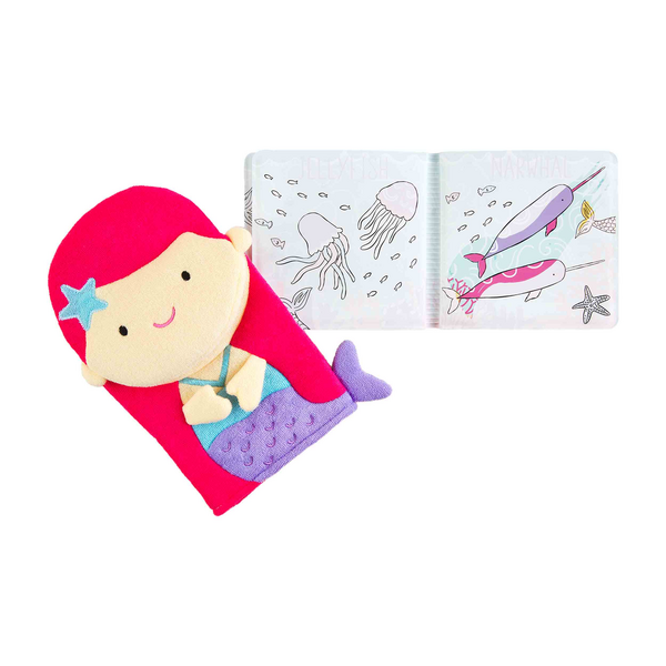 MUD PIE: MERMAID COLOR CHANGING BATH BOOK & MITT SET