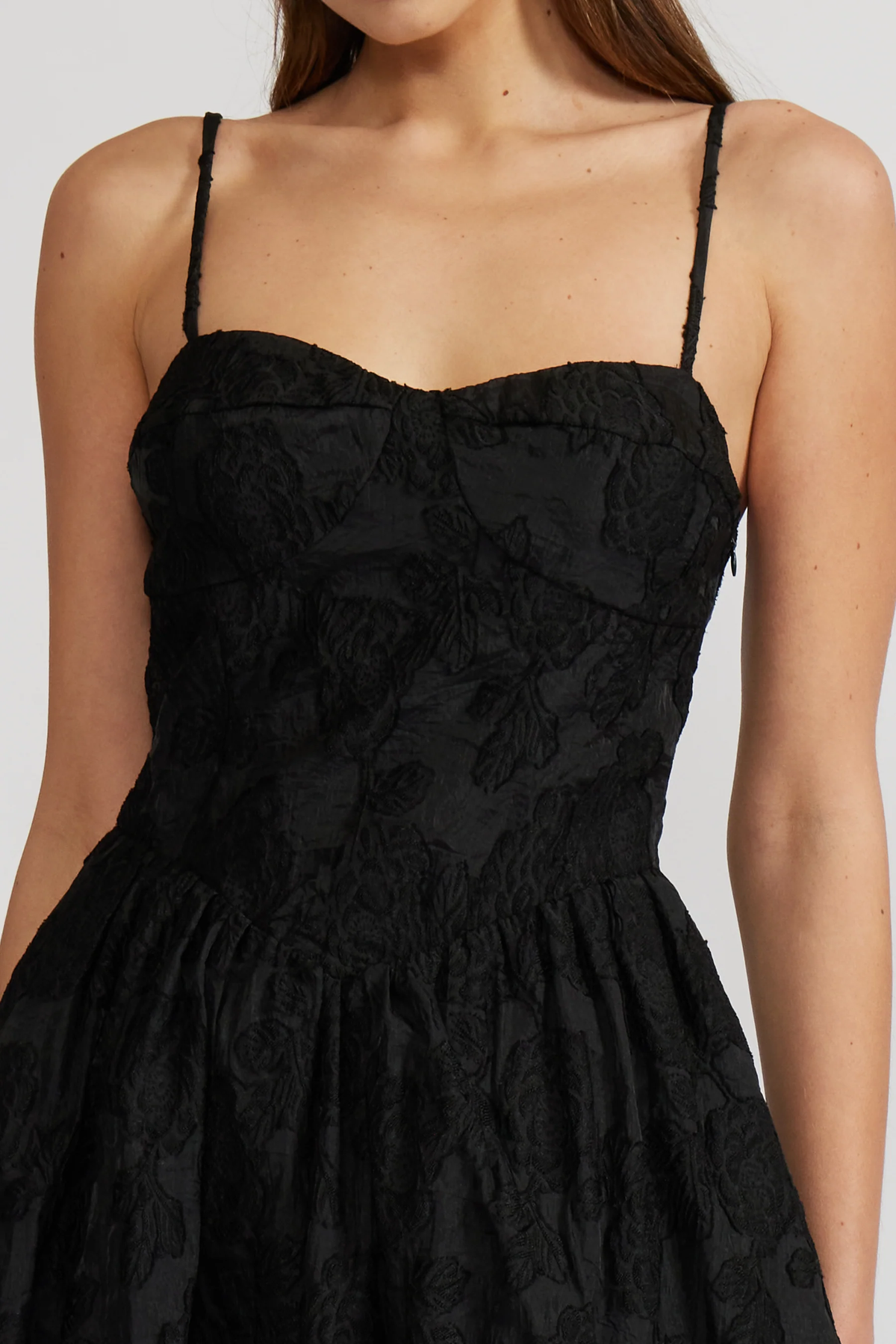 LUCY PARIS: INGRID MIDI DRESS - BLACK