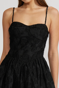LUCY PARIS: INGRID MIDI DRESS - BLACK