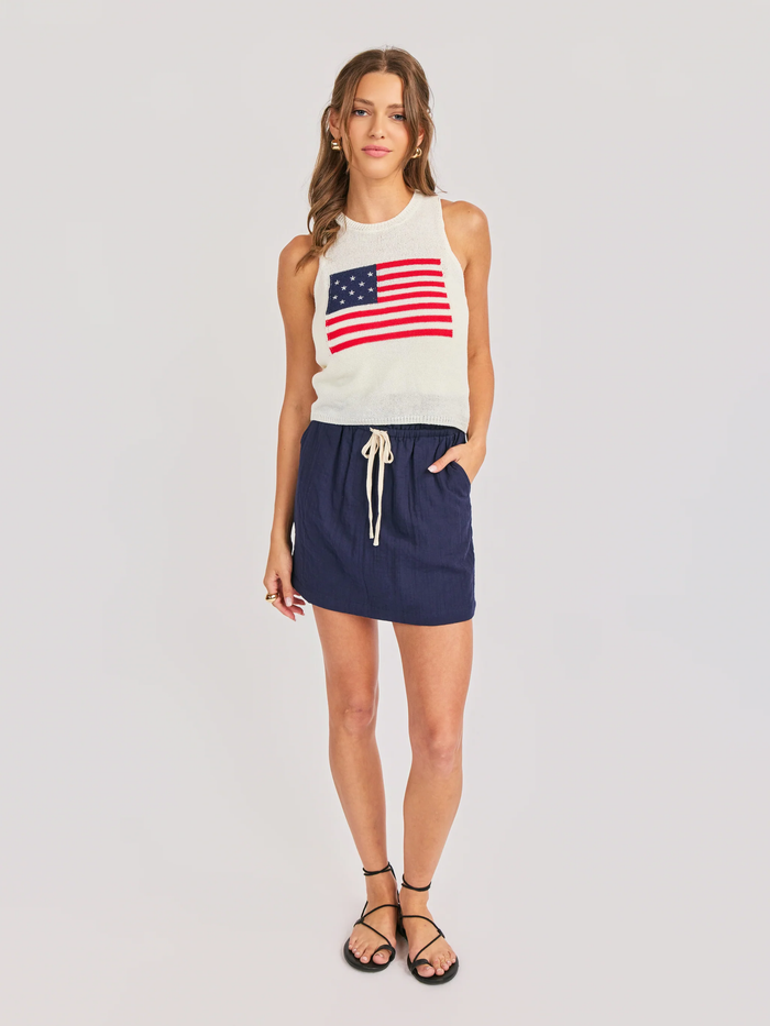 SADIE & SAGE: AMERICAN SPIRIT SWEATER TANK - IVORY