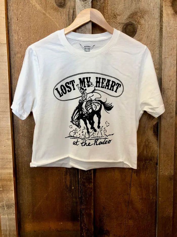 BANDIT BRAND: LOST MY HEART AT THE RODEO CROPPED TEE