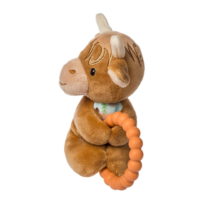 MARY MEYER: HETTY HIGHLAND COW TEETHER RATTLE – 6″