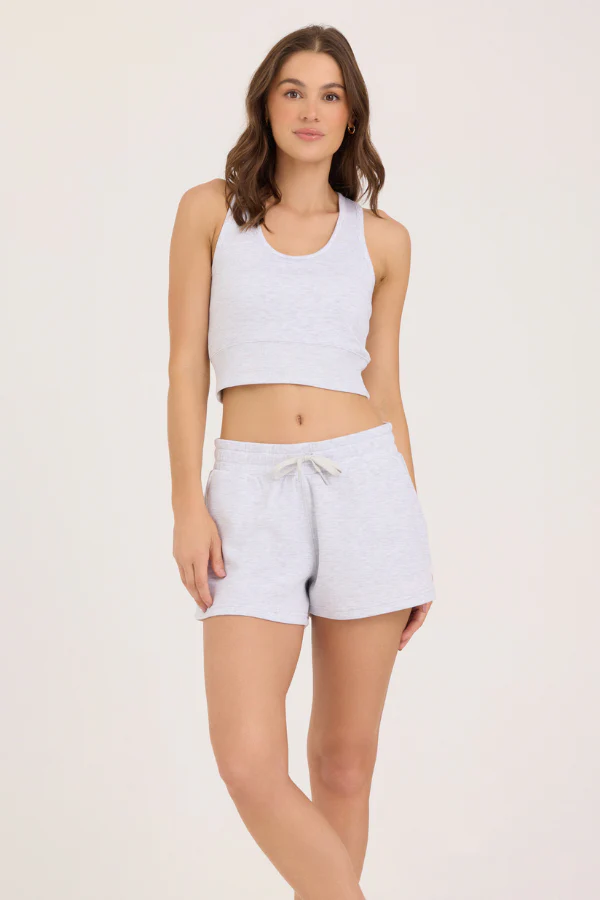 OCEAN DRIVE: CLOUD FLEECE SHORTS - SPRING GREY