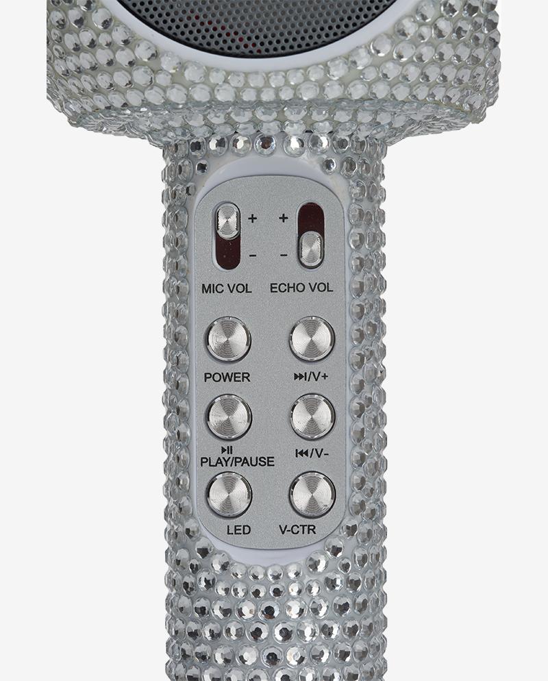 TRENDTECH: KARAOKE MICROPHONE & BLUETOOTH SPEAKER - SILVER BLING