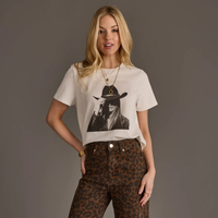 PANACHE APPAREL: COWGIRL GRAPHIC TEE - OFF WHITE
