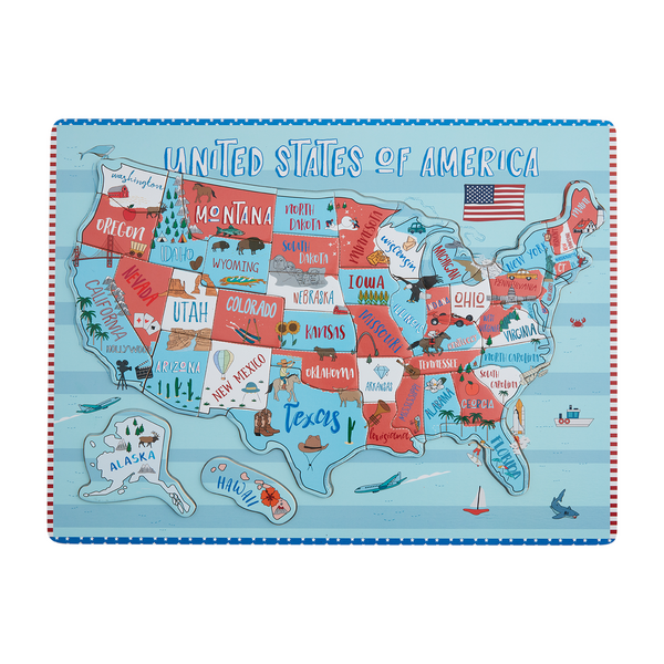 MUD PIE: UNITED STATES WOODEN PUZZLE