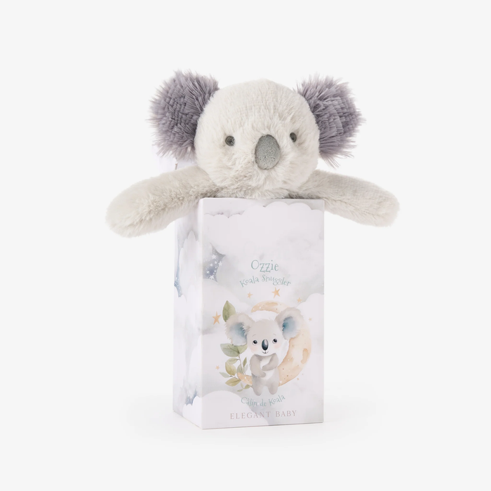 ELEGANT BABY: OZZIE THE KOALA 10" SNUGGLER PLUSH SECURITY BLANKET WITH GIFT BOX
