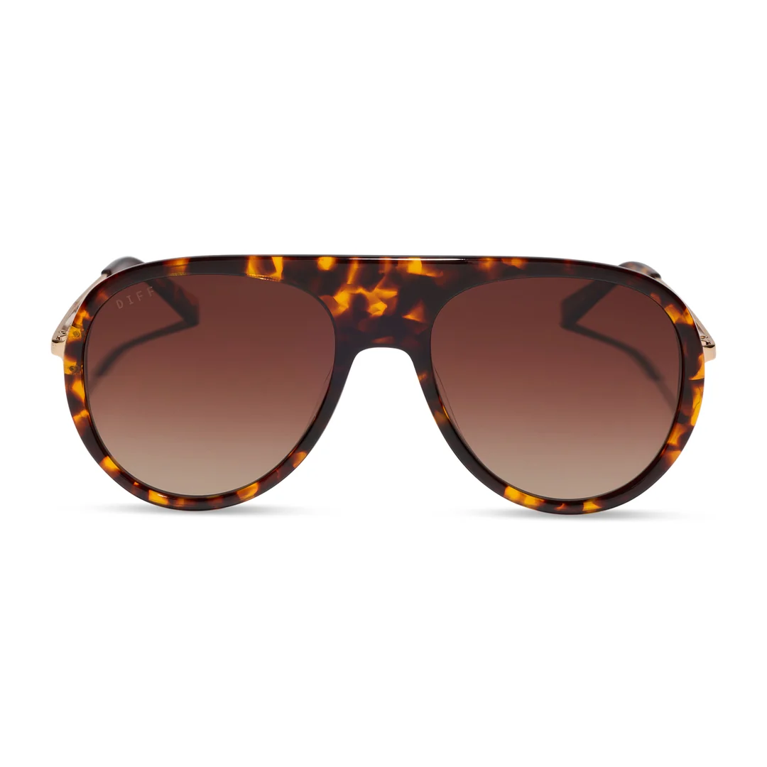 DIFF EYEWEAR:CLEO - RICH TORTOISE BROWN GRADIENT
