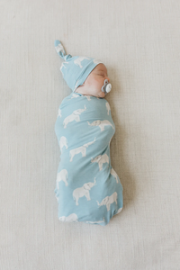 COPPER PEARL: PEANUT KNIT SWADDLE BLANKET