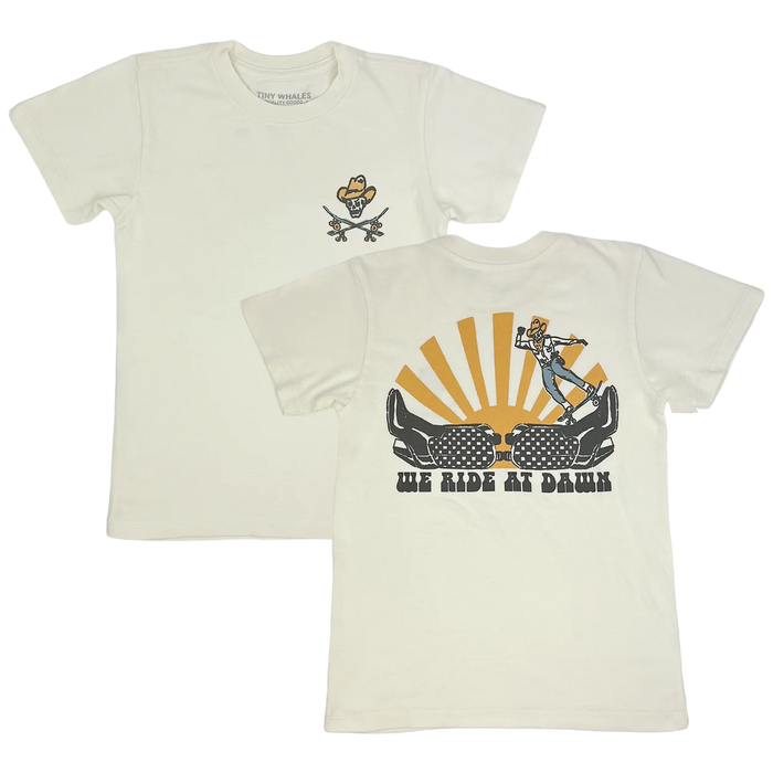 TINY WHALES: DAWN RIDERS TEE - NATURAL