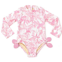 SHADE CRITTERS: LONG SLEEVE ONE PIECE SWIMSUIT - PINK PARADISE