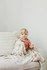 COPPER PEARL: FERRA KNIT SWADDLE BLANKET