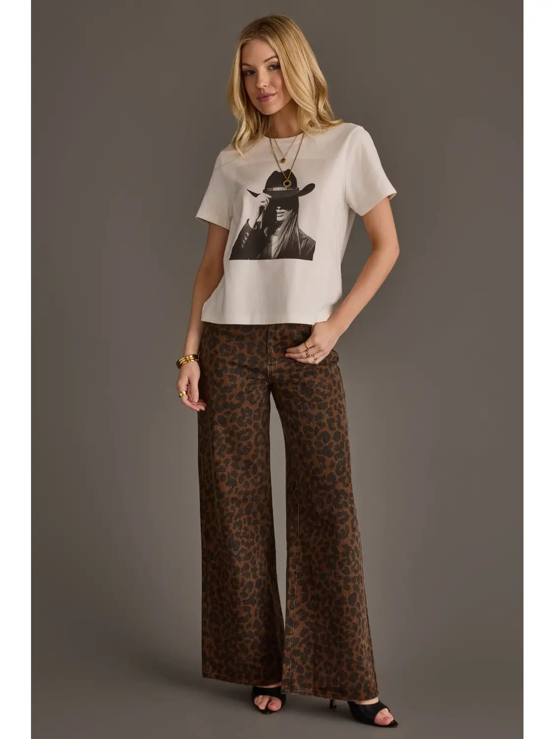 PANACHE APPAREL: COWGIRL GRAPHIC TEE - OFF WHITE