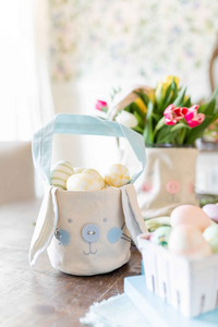 MUD PIE: GINGHAM EASTER BUNNY BASKET SET