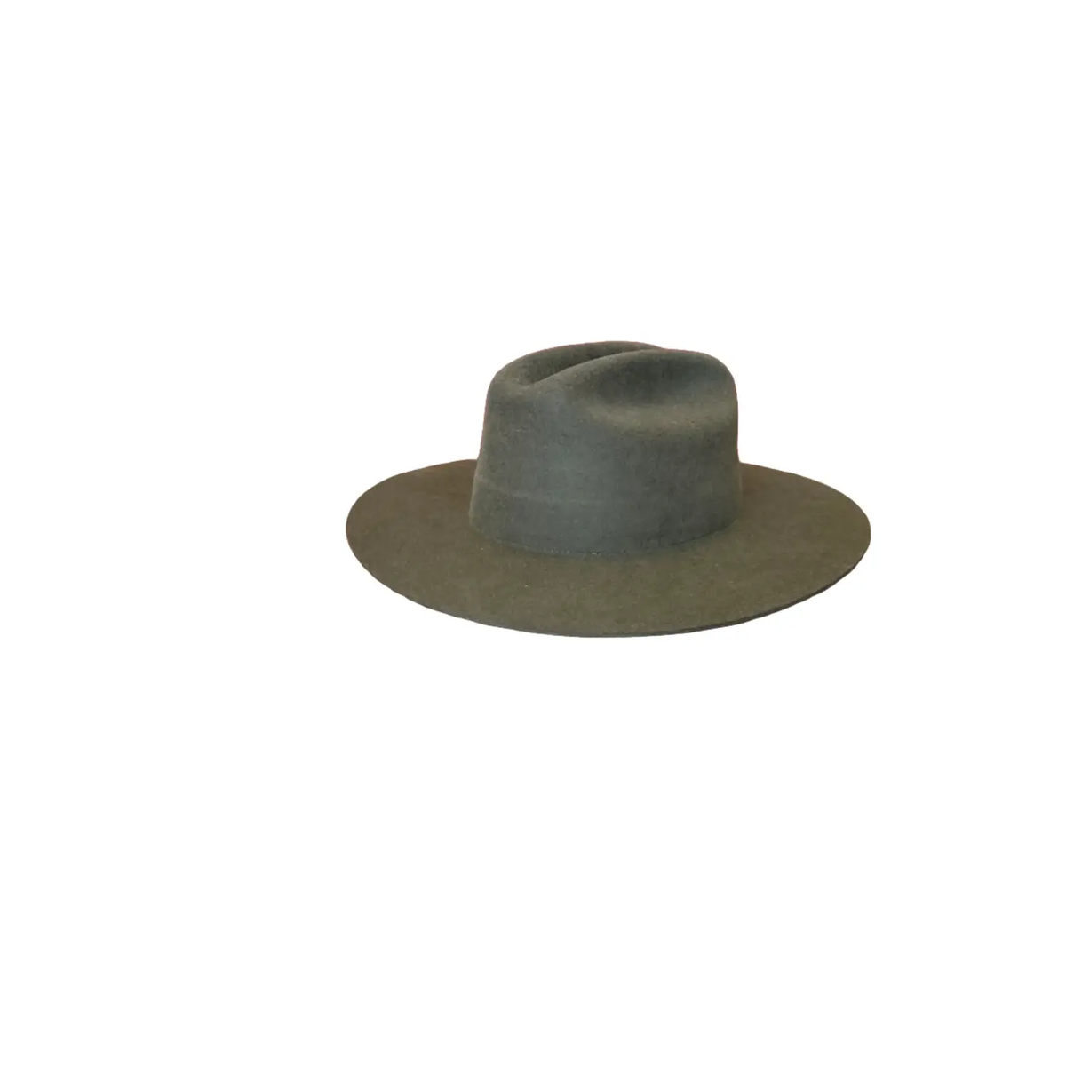 WILDER & SOUL: QUINN CATTLEMEN WOOL FELT HAT - OLIVE