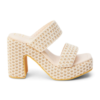 MATISSE: GEM PLATFORM HEEL - NATURAL MULTI