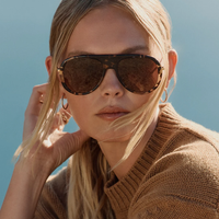 DIFF EYEWEAR:CLEO - RICH TORTOISE BROWN GRADIENT