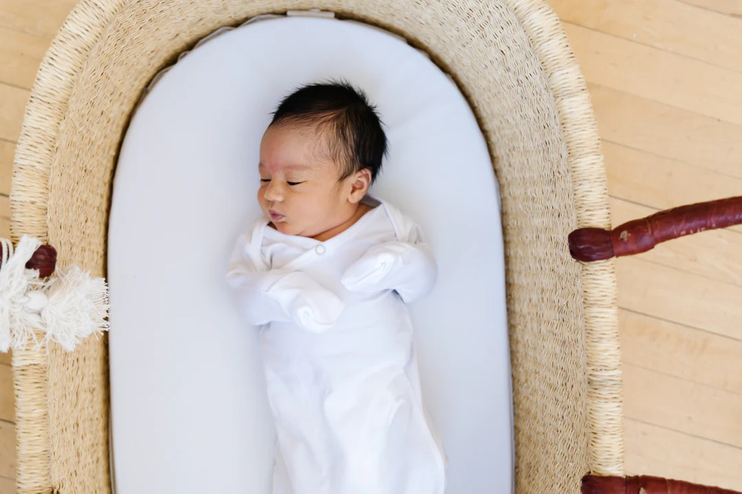 COPPER PEARL: DOVE NEWBORN KNOTTED GOWN