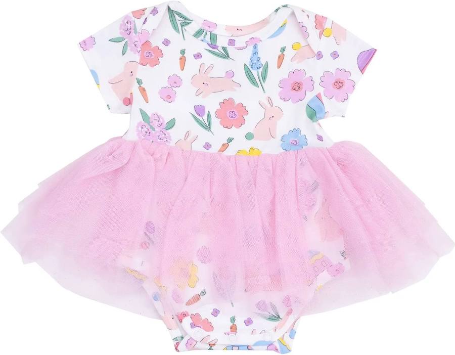 ANGEL DEAR: EASTER BUNNIES PINK TWIRLY TUTU BODYSUIT DRESS