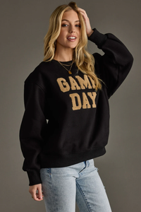 PANACHE APPAREL: GAME DAY SWEATSHIRT - BLACK