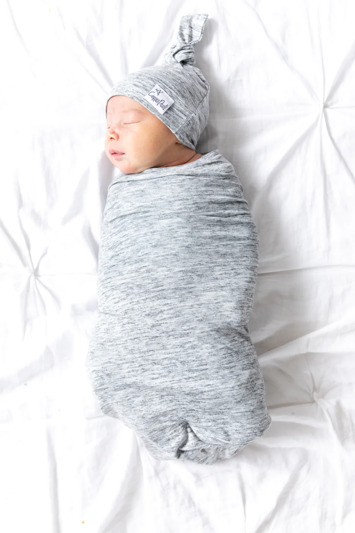 COPPER PEARL: ASHER KNIT SWADDLE BLANKET