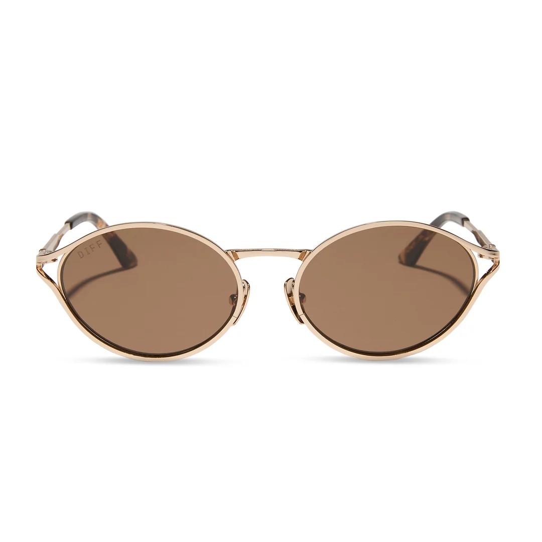 DIFF EYEWEAR: LIMONCELLO - GOLD + BROWN
