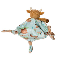 MARY MEYER: HETTY HIGHLAND COW CHARACTER BLANKET – 13×13″