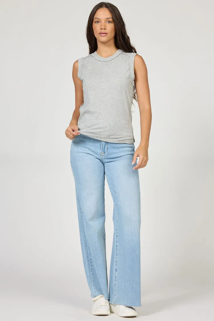 DEAR JOHN: ZO TOP - HEATHER GREY