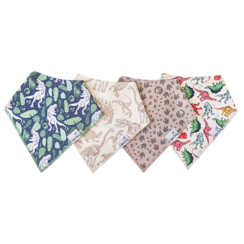 COPPER PEARL: JURASSIC PARK BABY BANDANA BIBS (4-PACK)