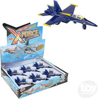 DIE-CAST PULL BACK F-18 BLUE ANGEL - 6.5"