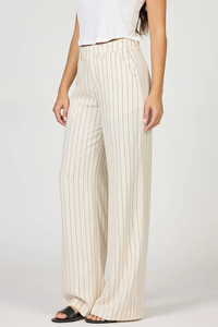 DEAR JOHN: BRANDY TROUSER PANT - CREAMY/BLACK STRIPE