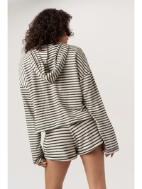 PROJECT SOCIAL T: HOMETOWN TEXTURE STRIPED HOODIE AND SHORT SET