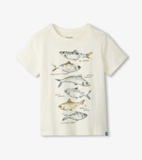 HATLEY: FISH TYPES GRAPHIC TEE - NATURAL