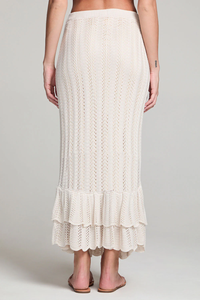 SALTWATER LUXE: RAINER MIDI SKIRT - NATURAL