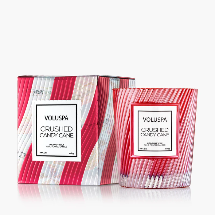 VOLUSPA: CRUSHED CANDY CANE CLASSIC CANDLE 6.5oz