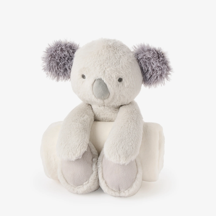 ELEGANT BABY: KOALA BEDTIME HUGGIE PLUSH TOY WITH BLANKET - 30" X 40"